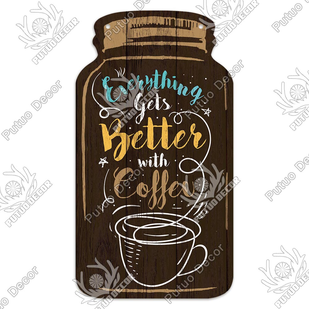 Putuo Decor Coffee Wooden Plaques