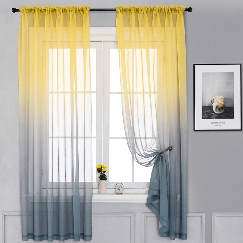 Gradient Tulle Curtains