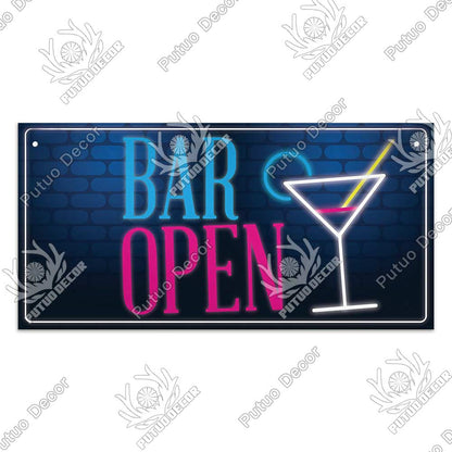 Putuo Decor Bar Signs Wooden Plaques