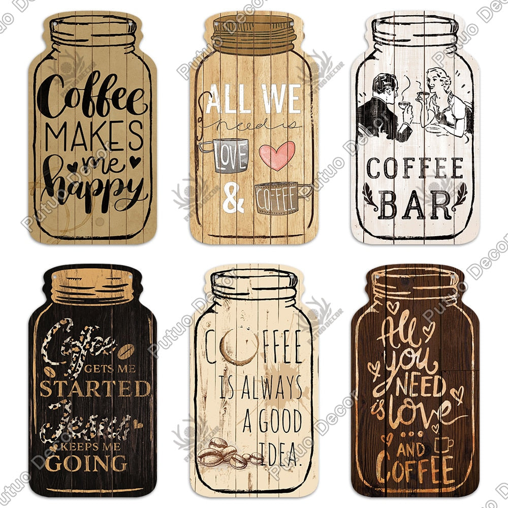 Putuo Decor Coffee Wooden Plaques