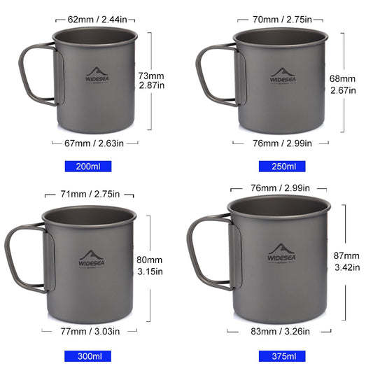 Widesea Camping Mug Titanium Cups