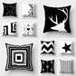 Bland and White Geometrics Pillow Cases