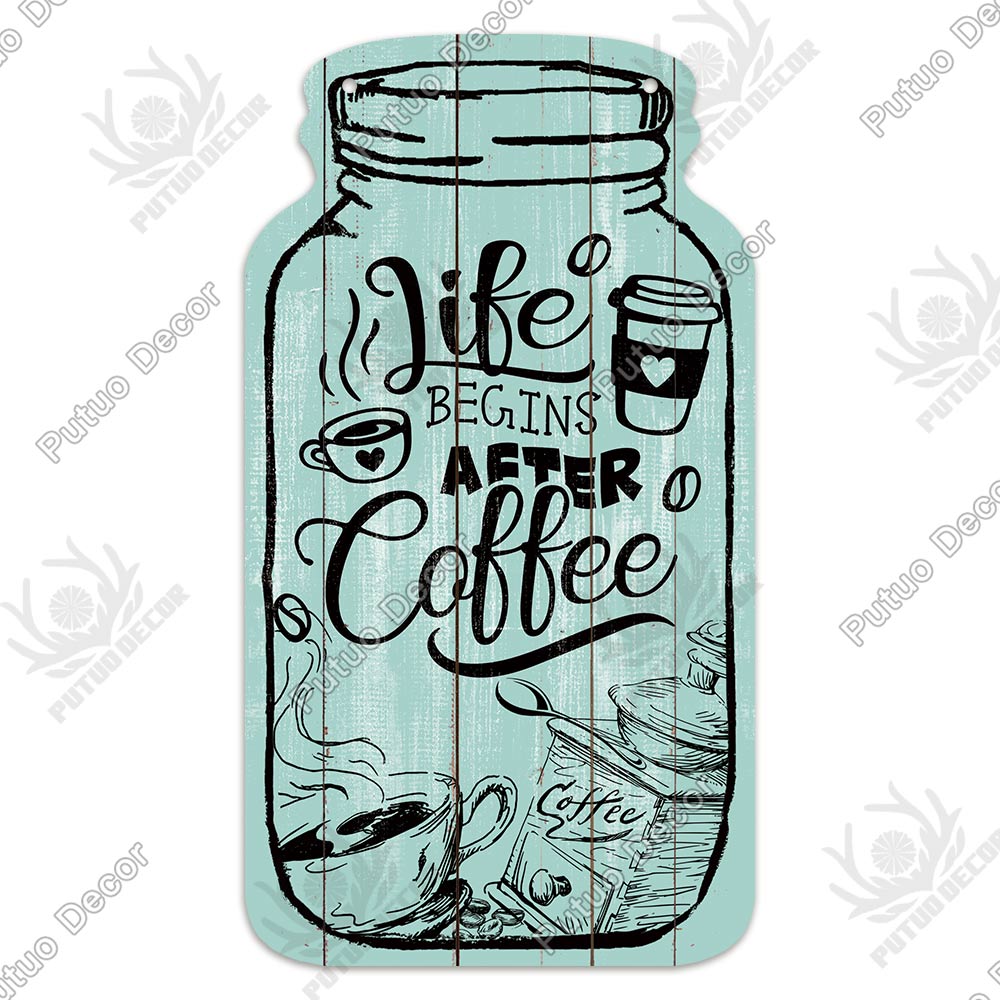 Putuo Decor Coffee Wooden Plaques