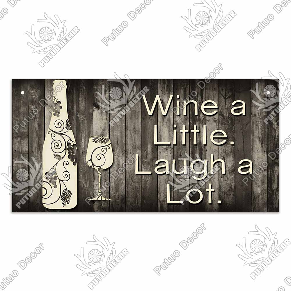 Putuo Decor Bar Signs Wooden Plaques