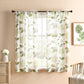 Leaves Print Short Curtains