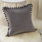 Pompom Velvet Pillow Cover