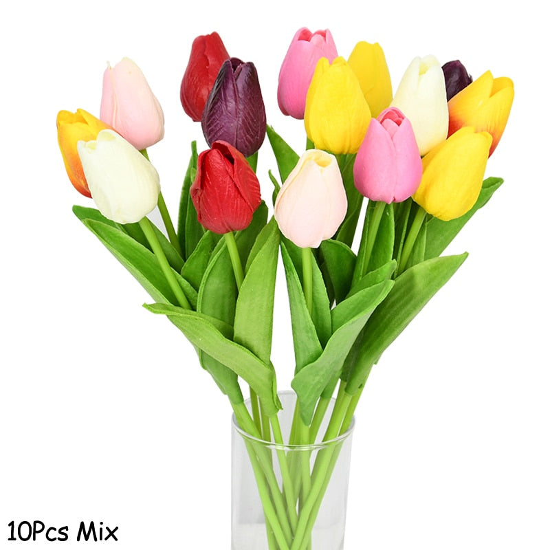 10 Artificial Tulips