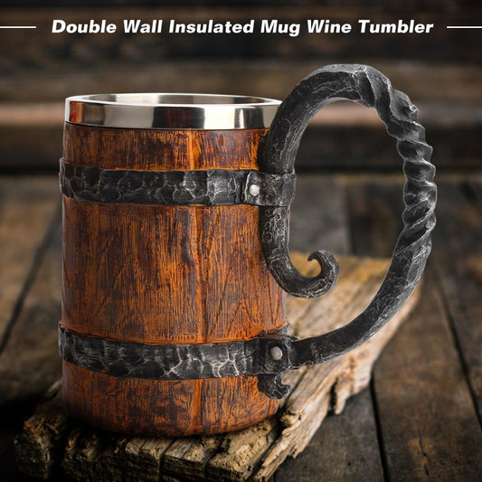 500/600ml Viking Wood Mugs