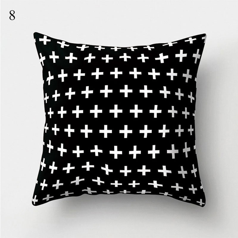 Bland and White Geometrics Pillow Cases