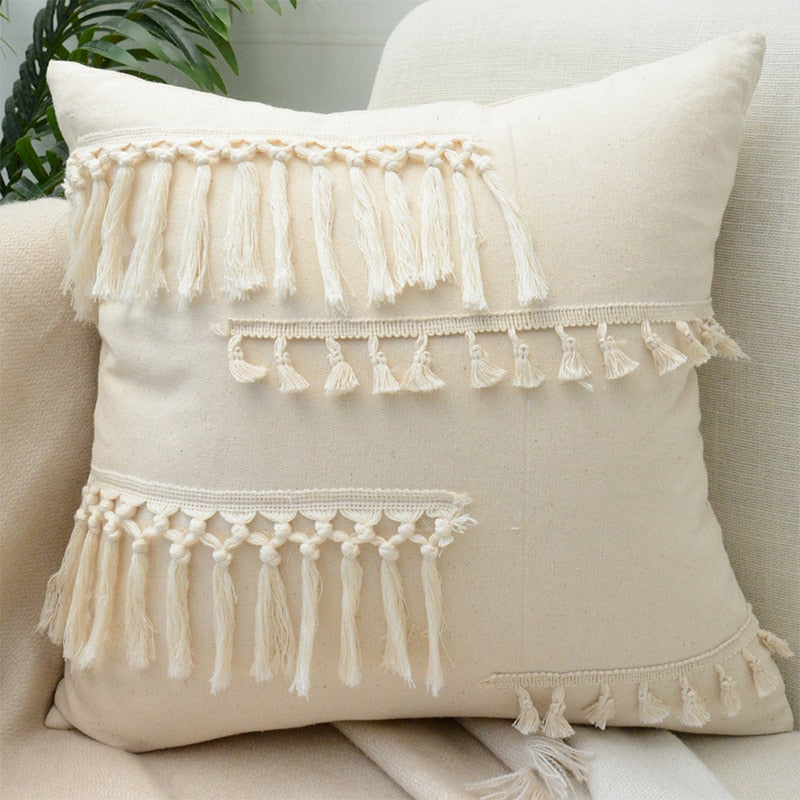 Boho Style Linen Pillow Cases