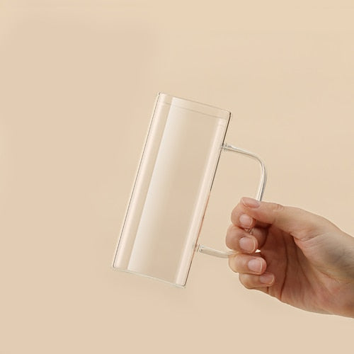 400ml Square Glass Mug