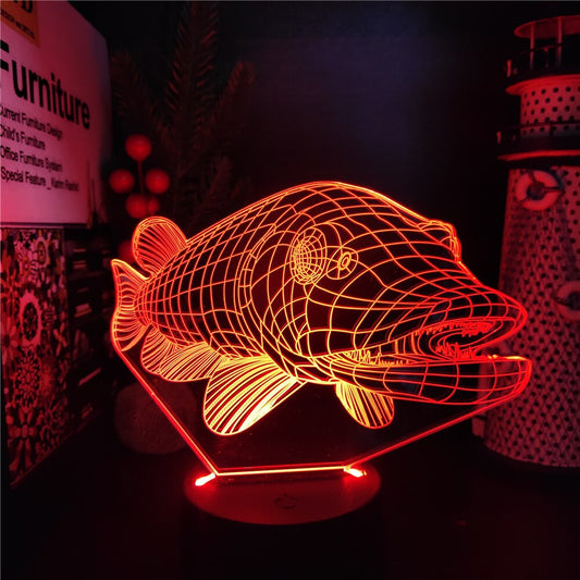 Northern Pike 3D Lamp