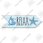 Putuo Decor Beach Arrow Wooden Plaques