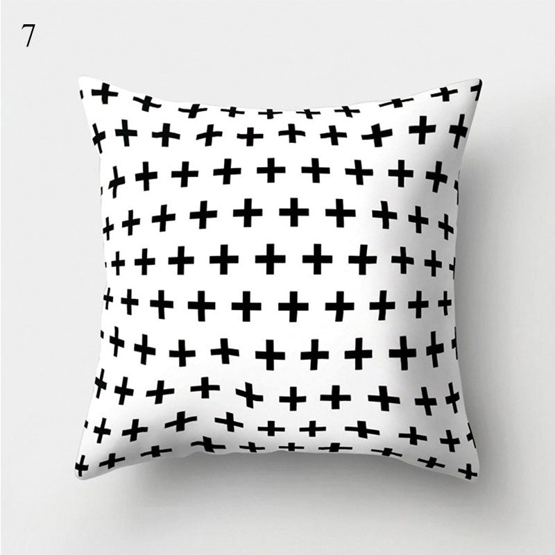 Bland and White Geometrics Pillow Cases