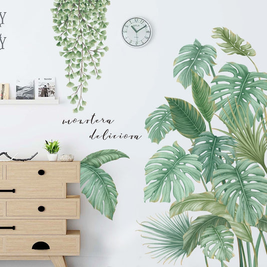 Nordic Green Leafs Wall Sticker